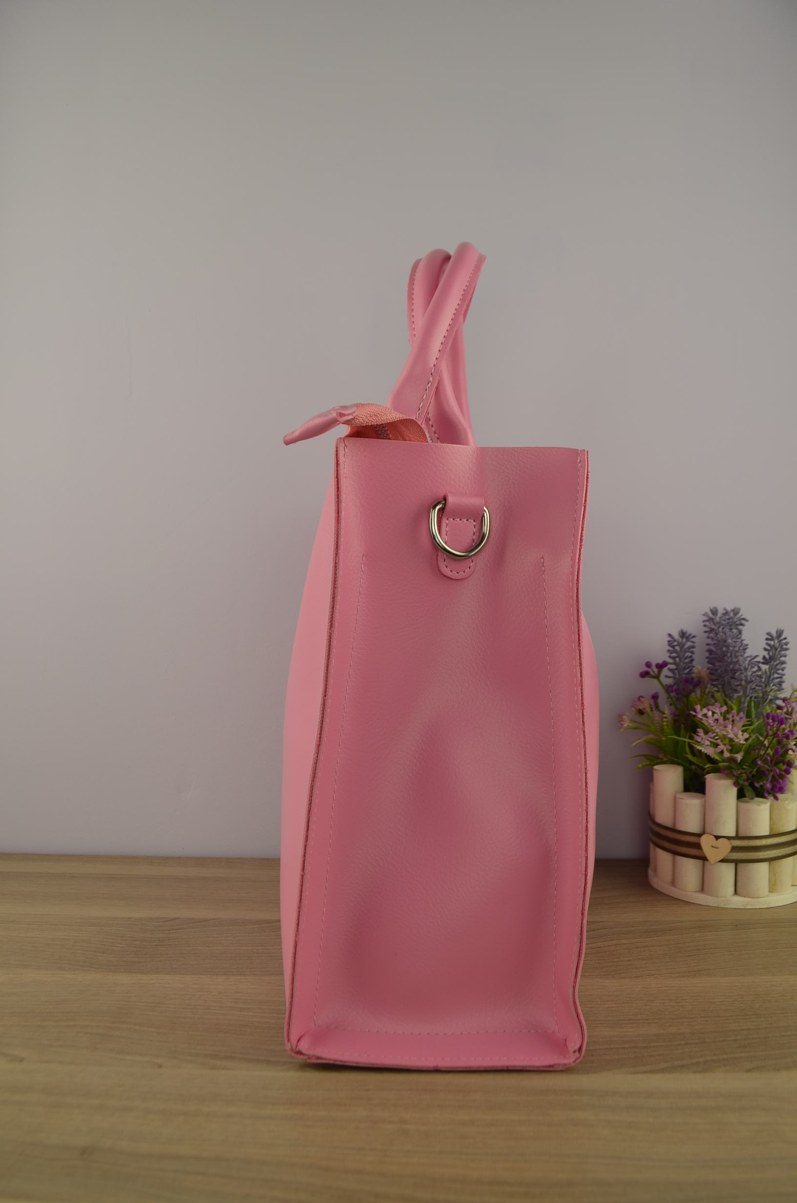 картинка Сумка женская шоппер с ручками розовая